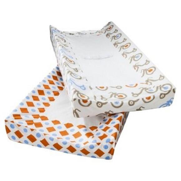 Room 365 First Trike Printed 2 Pack Changing Pad Cover Taupe - Picture 1 of 3